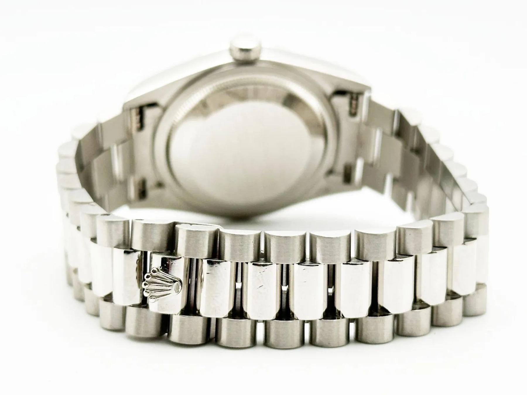Rolex President Day Date Platinum 18206 Factory Diamond Dial 36mm In Excellent Condition In San Diego, CA