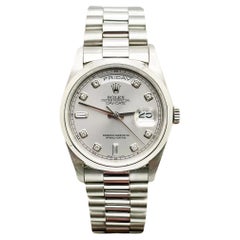 Rolex President Day Date Platinum 18206 Factory Diamond Dial 36mm