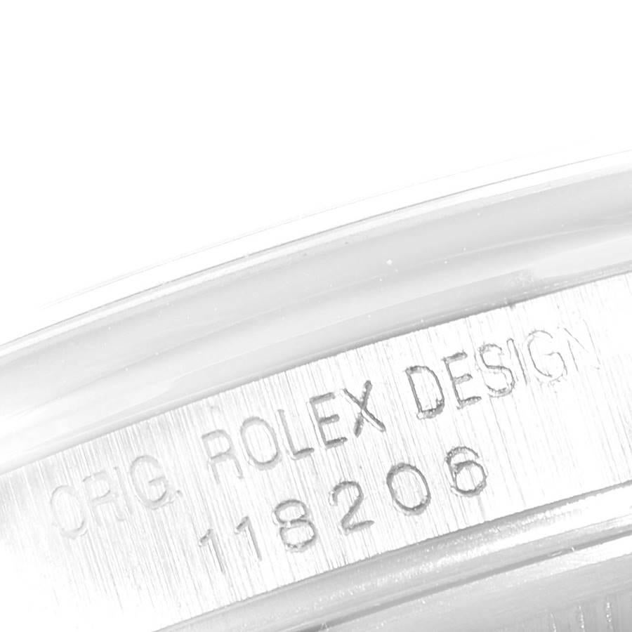 Men's Rolex President Day-Date Platinum Blue Diamond Dial Mens Watch 118206 For Sale