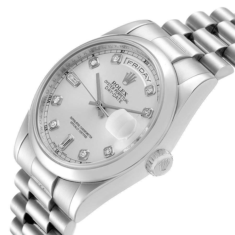 Rolex President Day-Date Platinum Diamond Men’s Watch 118206 1