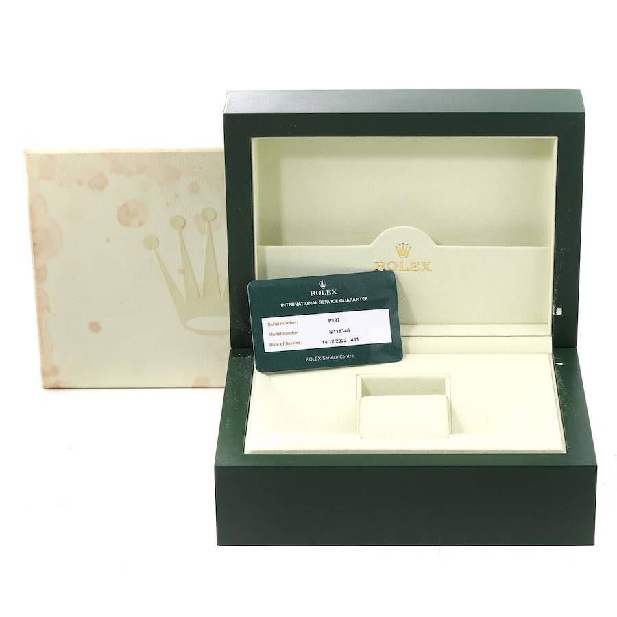 Rolex President Day-Date Platinum Diamond Mens Watch 118346 Box Service Card For Sale 6