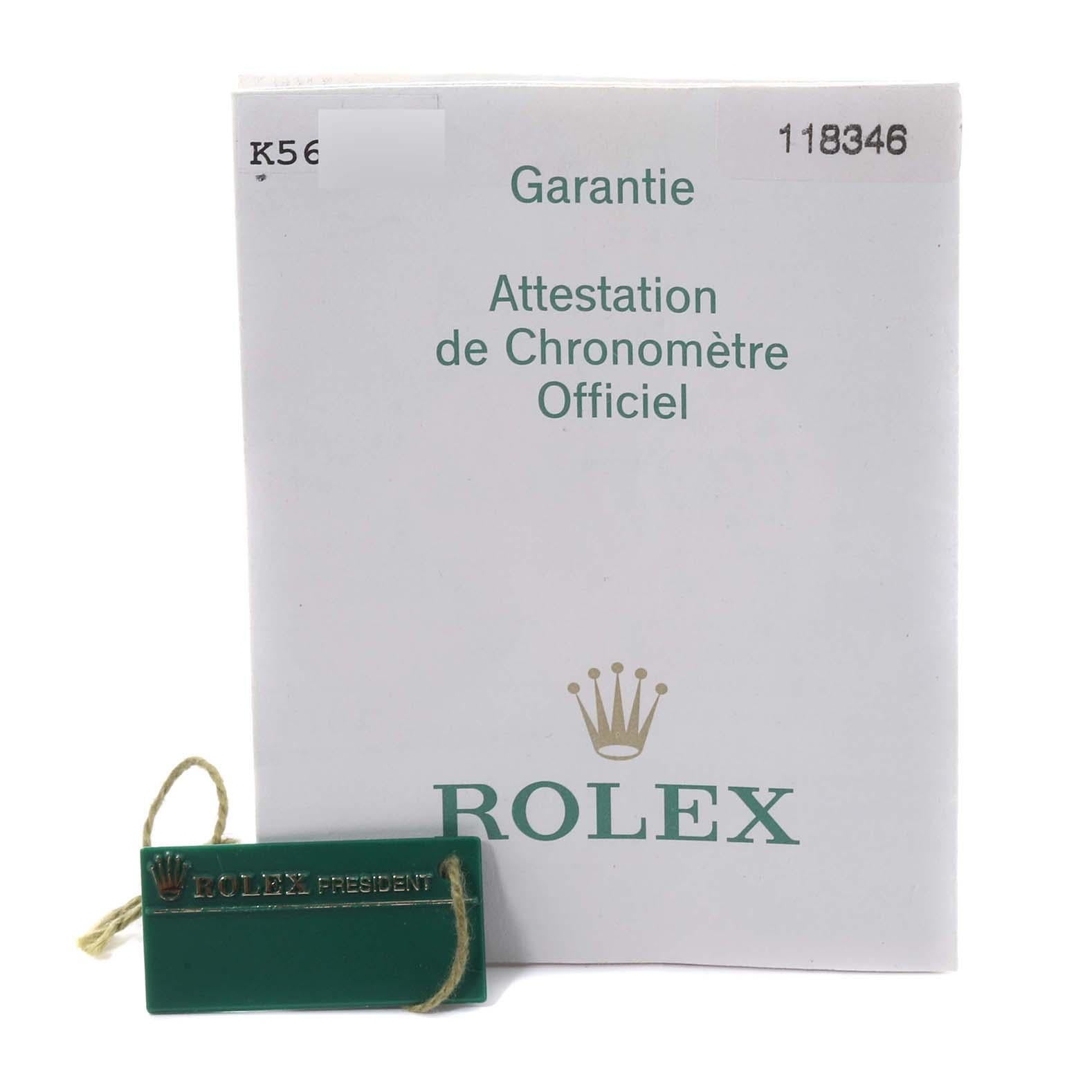 Rolex President Day-Date Montre pour hommes 118346 Papers en vente 8
