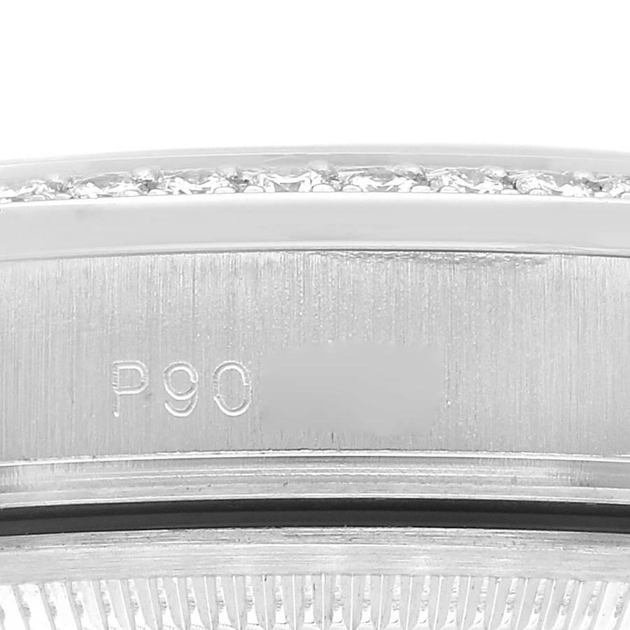 Men's Rolex President Day-Date Platinum Ice Blue Diamond Dial Bezel Mens Watch 118346