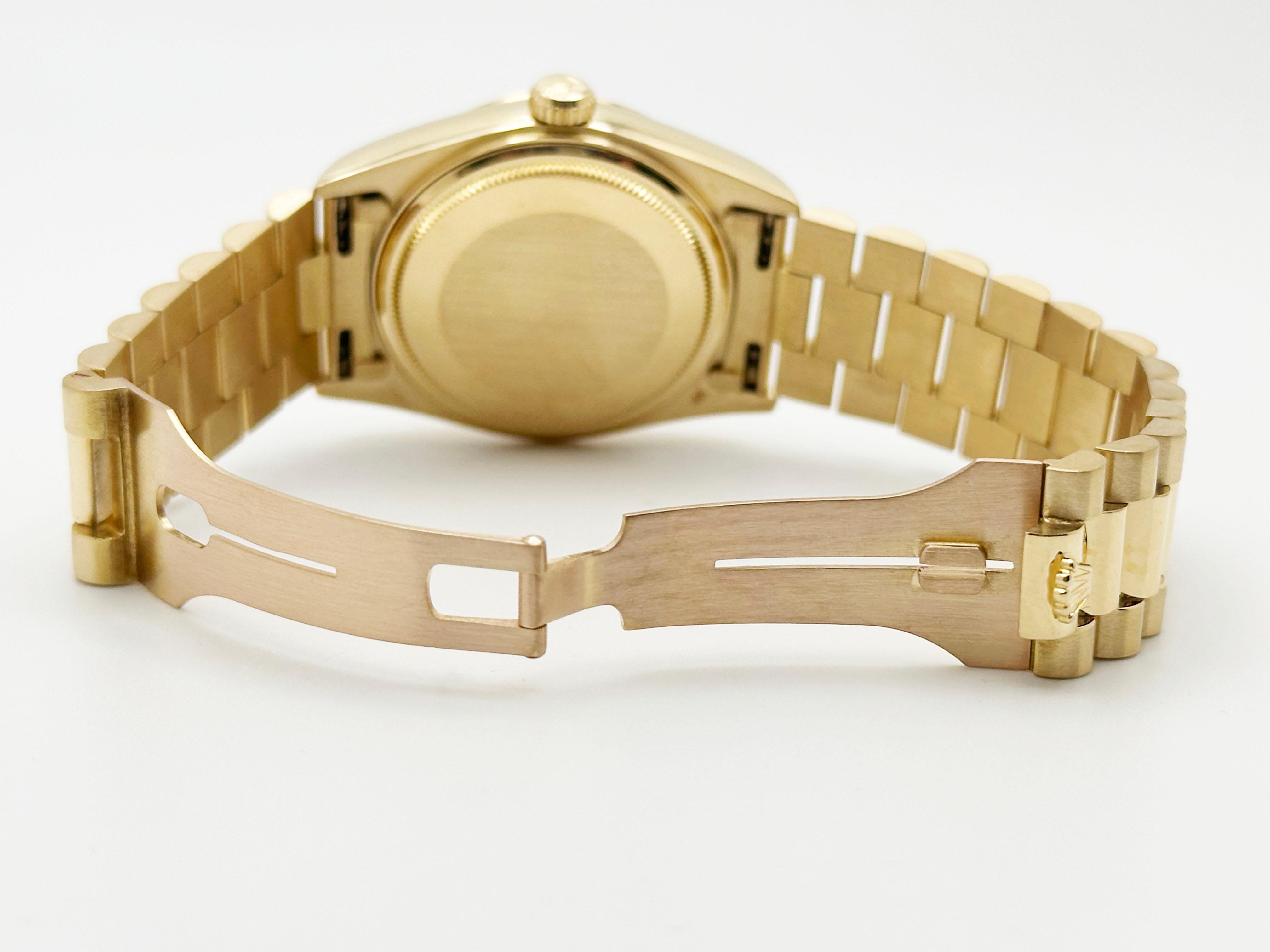 Rolex President Day Date Quickset 18038 36mm Cadran Champagne Or jaune 18K en vente 1