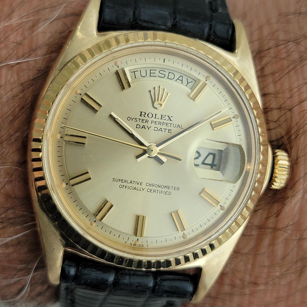 Rolex Präsident Day Date Ref 1803 18k Solid Gold 1970er Jahre Herren Automatik RA631 im Angebot 9