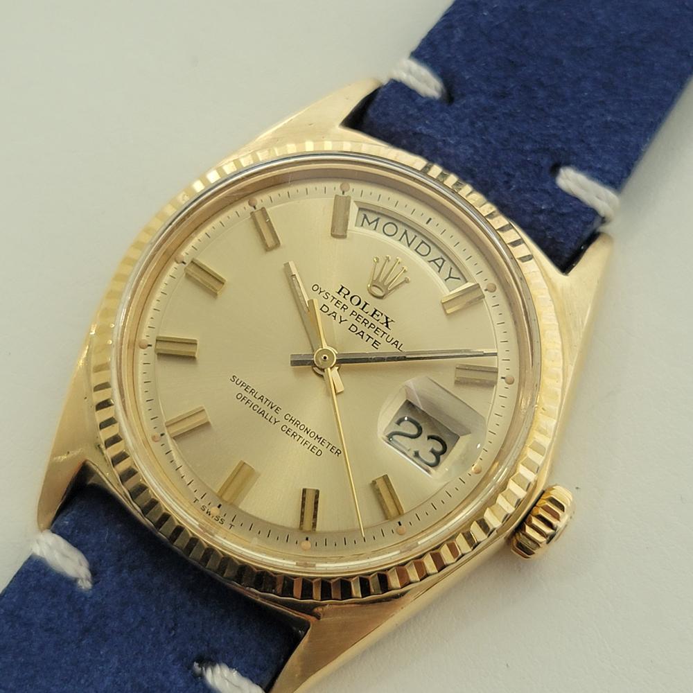 Rolex Präsident Day Date Ref 1803 18k Solid Gold 1970er Jahre Herren Automatik RA631B im Zustand „Hervorragend“ im Angebot in Beverly Hills, CA