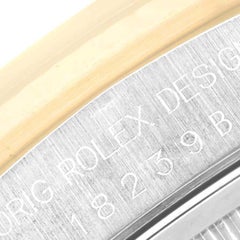 Rolex President Day-Date Tridor White Yellow Rose Gold Diamond Mens Watch 18239