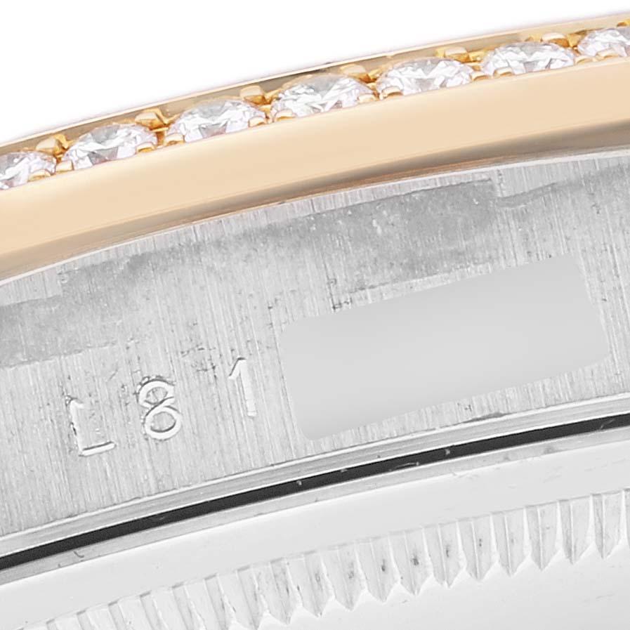 Rolex President Day-Date Tridor White Yellow Rose Gold Diamond Mens Watch 18349 en vente 3