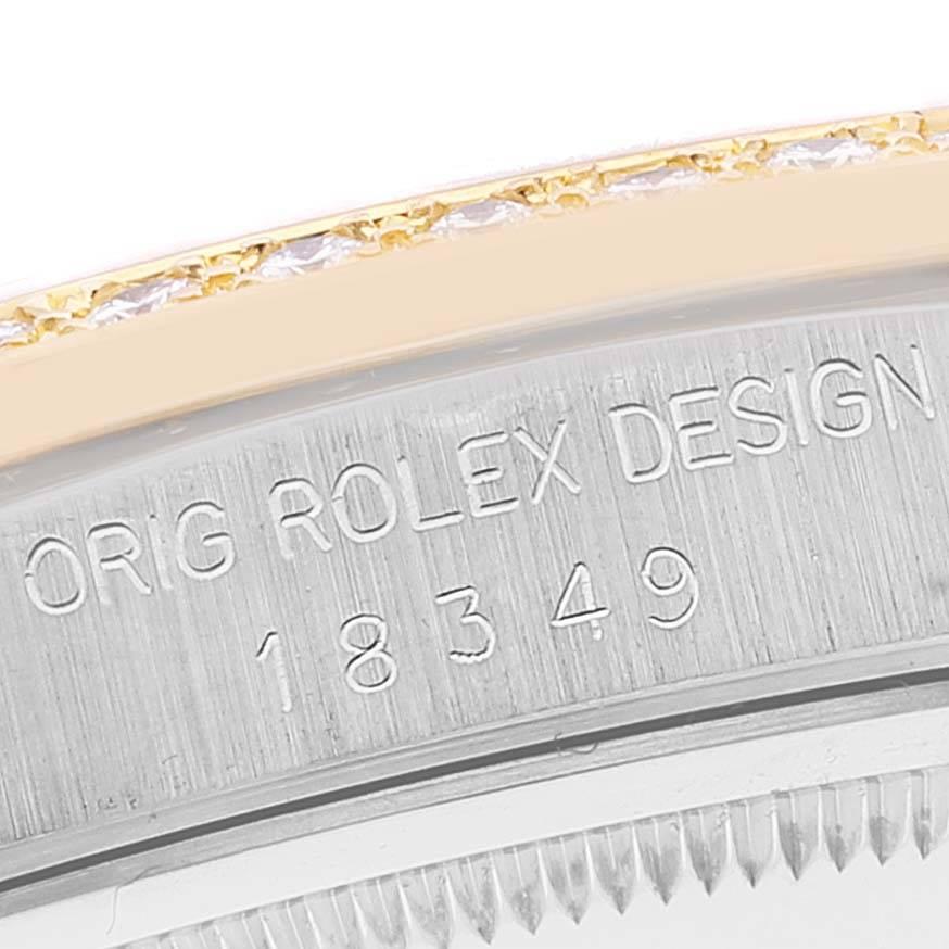 Rolex President Day-Date Tridor White Yellow Rose Gold Diamond Watch 18349 1