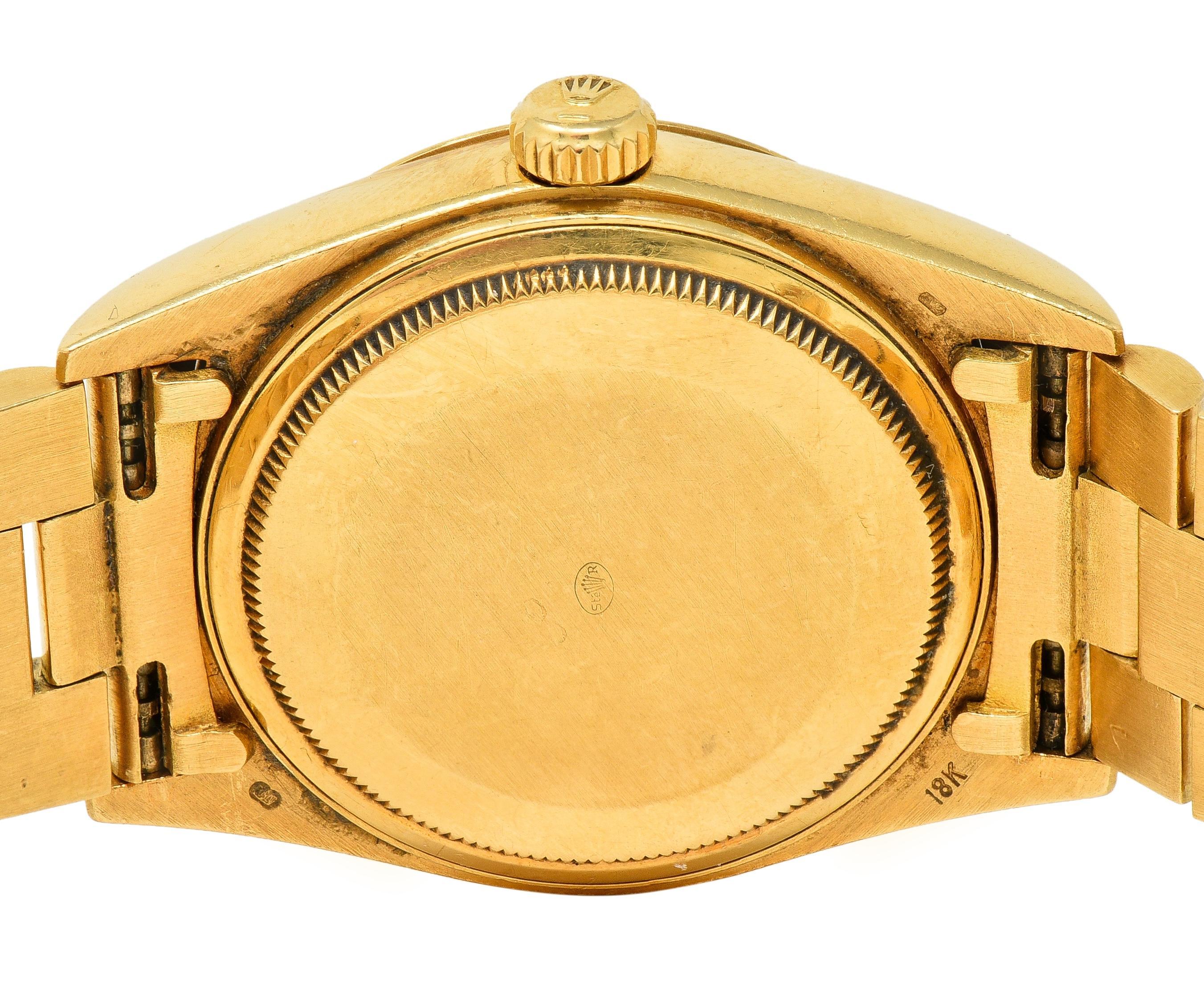 Rolex President Day-Date Vintage Men's Green Dial Diamond Unisex Watch For Sale 8
