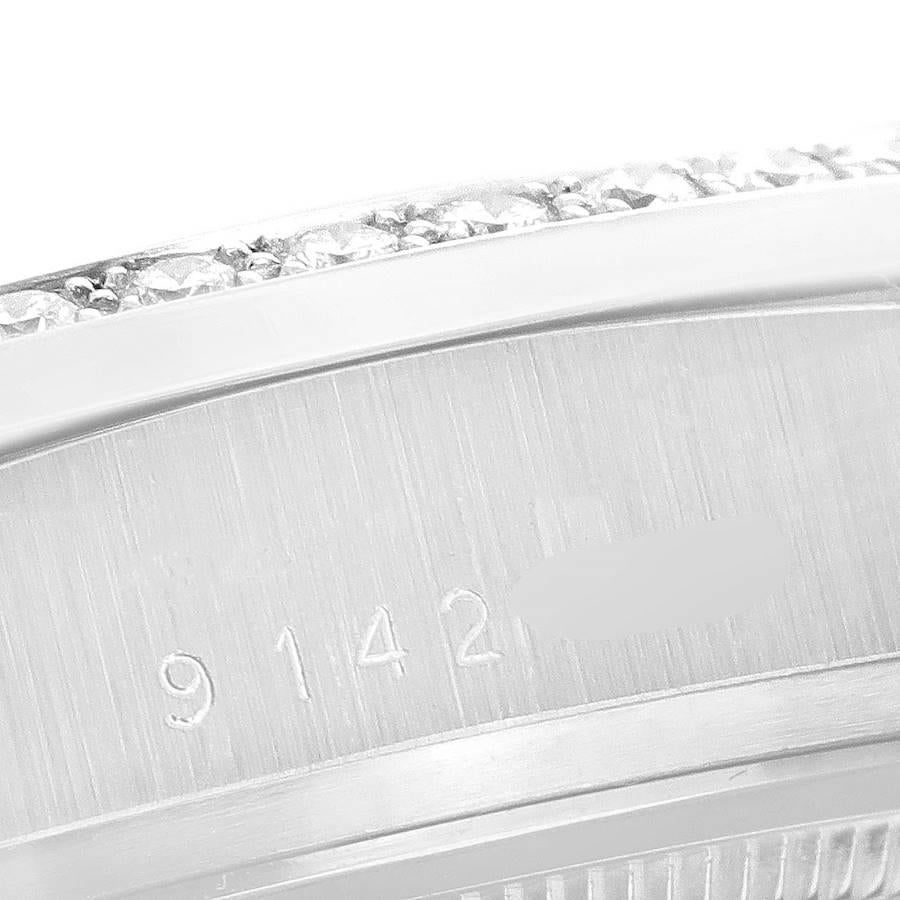 Rolex President Day-Date White Gold Diamond Dial Bezel Watch 18049 1