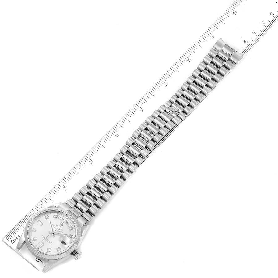 Rolex President Day-Date White Gold Diamond Dial Mens Watch 118239 For Sale 6