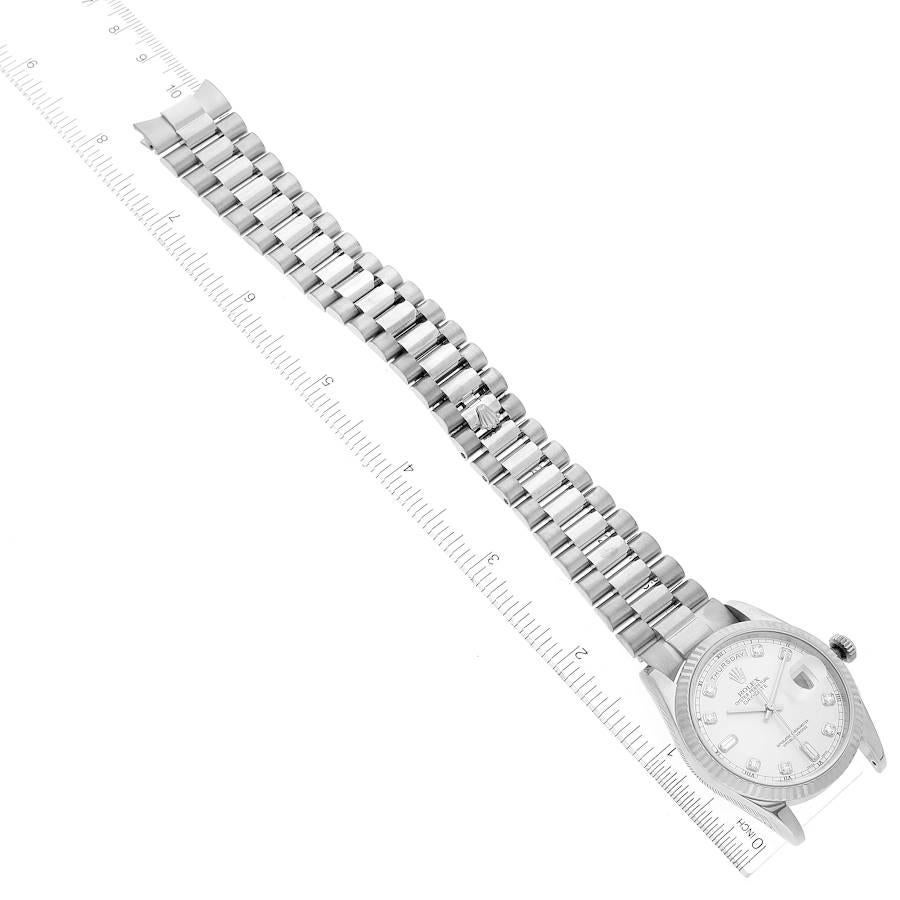 Rolex President Day-Date White Gold Diamond Dial Mens Watch 118239 For Sale 4
