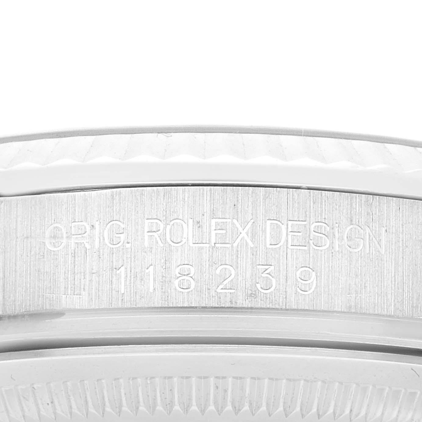 Rolex President Day-Date Weißgold-Herrenuhr mit Diamant-Zifferblatt 118239 im Zustand „Hervorragend“ im Angebot in Atlanta, GA