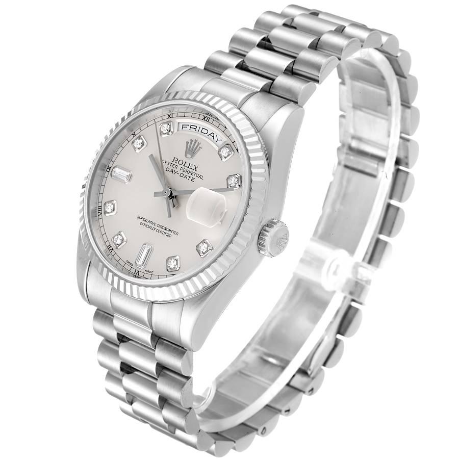 Men's Rolex President Day-Date White Gold Diamond Dial Mens Watch 118239 For Sale