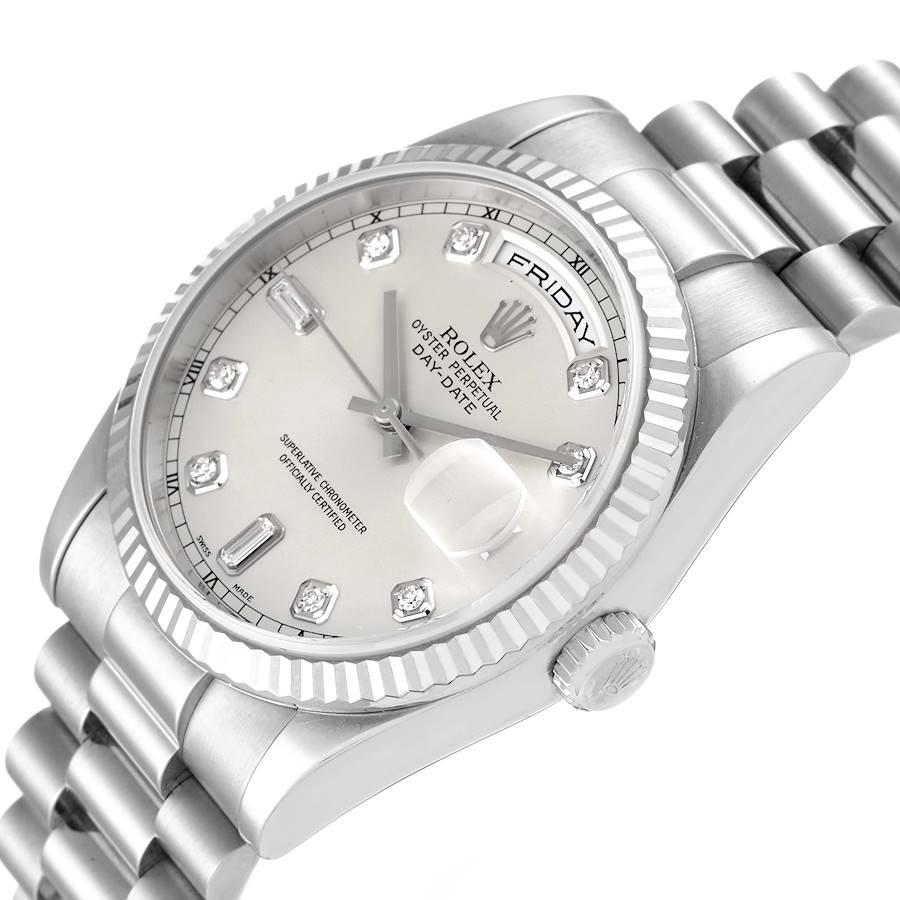 Men's Rolex President Day-Date White Gold Diamond Dial Mens Watch 118239 For Sale