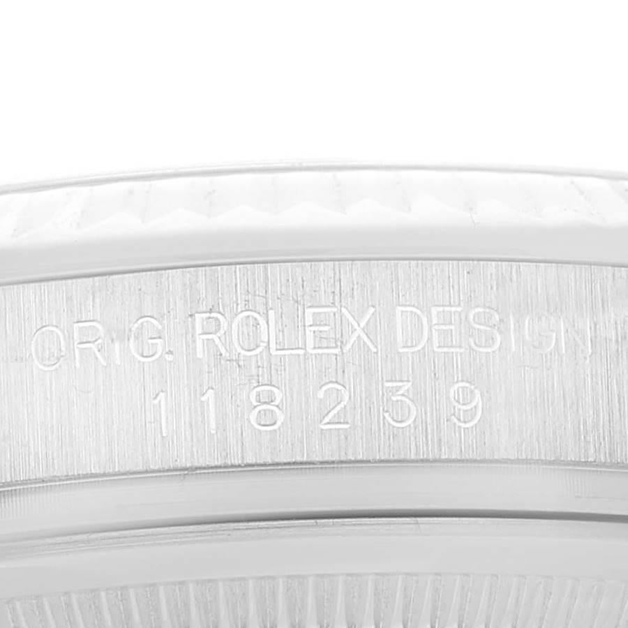 Rolex President Day-Date White Gold Diamond Dial Mens Watch 118239 In Excellent Condition For Sale In Atlanta, GA