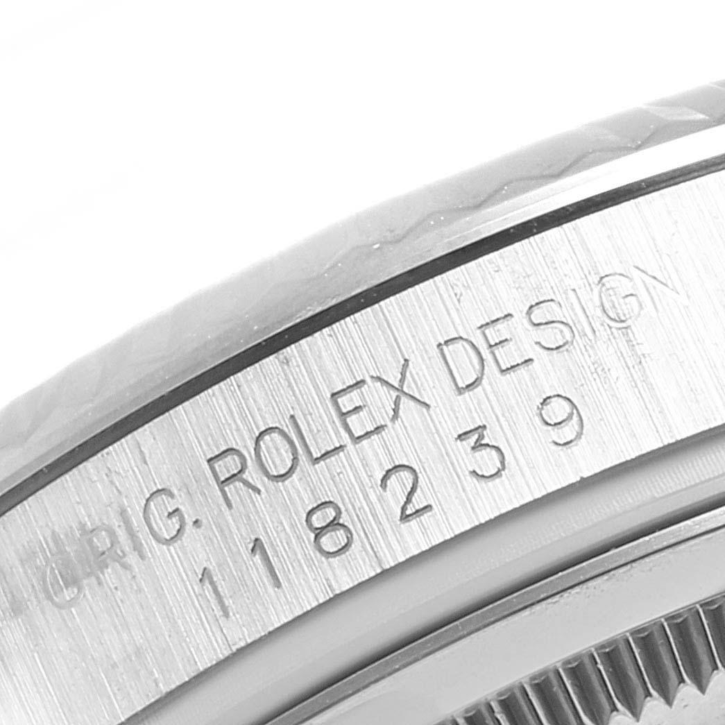 Rolex President Day-Date White Gold Diamond Men's Watch 118239 Box Papers For Sale 3