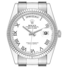 Rolex President Day-Date White Gold Mens Watch 118239 Box Card
