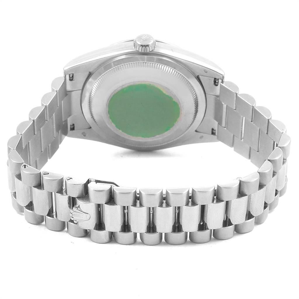 Rolex President Day-Date White Gold Mother of Pearl Diamond Men's Watch 118209 For Sale 7