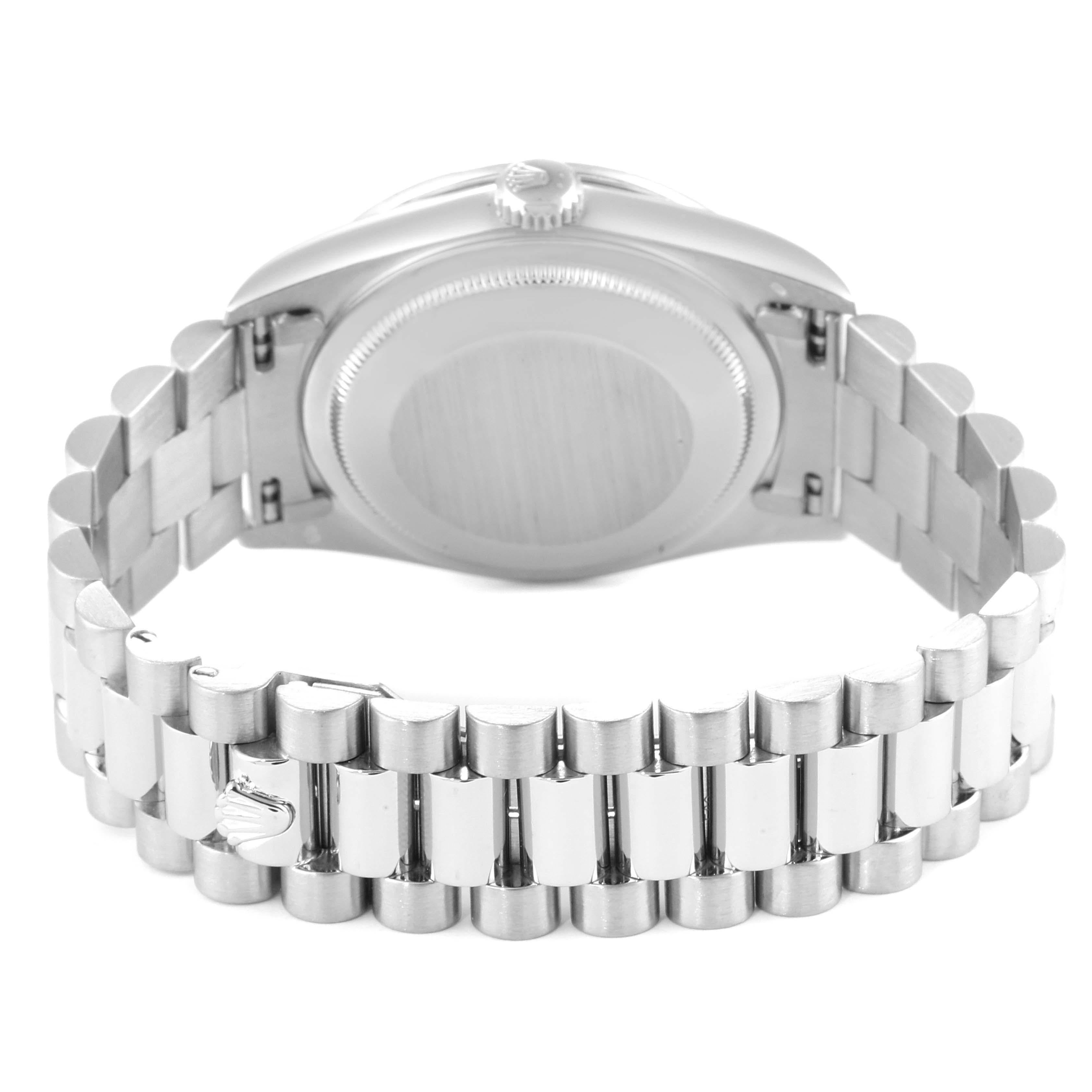 Rolex President Day-Date White Gold Myriad Diamond Men's Watch 18389 For Sale 2