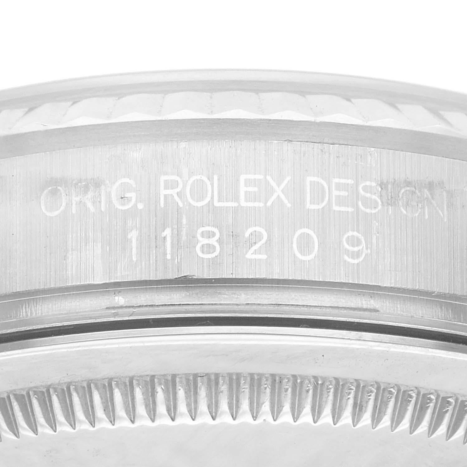 Rolex President Day-Date White Gold Silver Dial Mens Watch 118209 For Sale 1