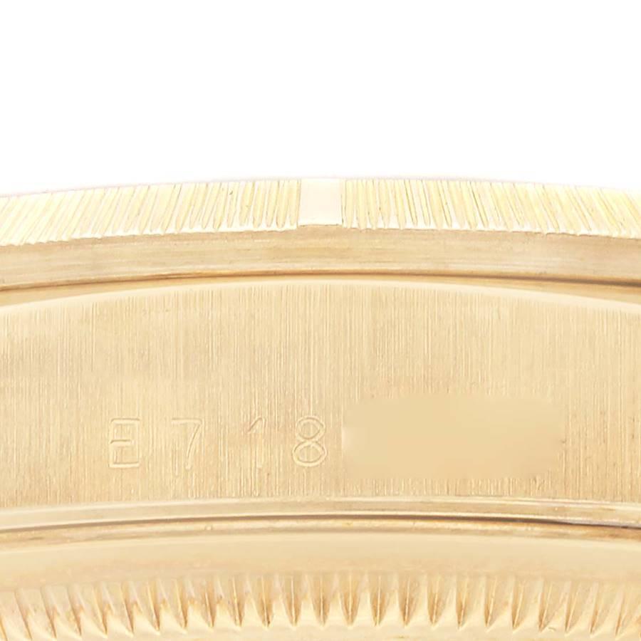 Men's Rolex President Day-Date Yellow Gold Bark Diamond Dial Mens Watch 18248 Box Card