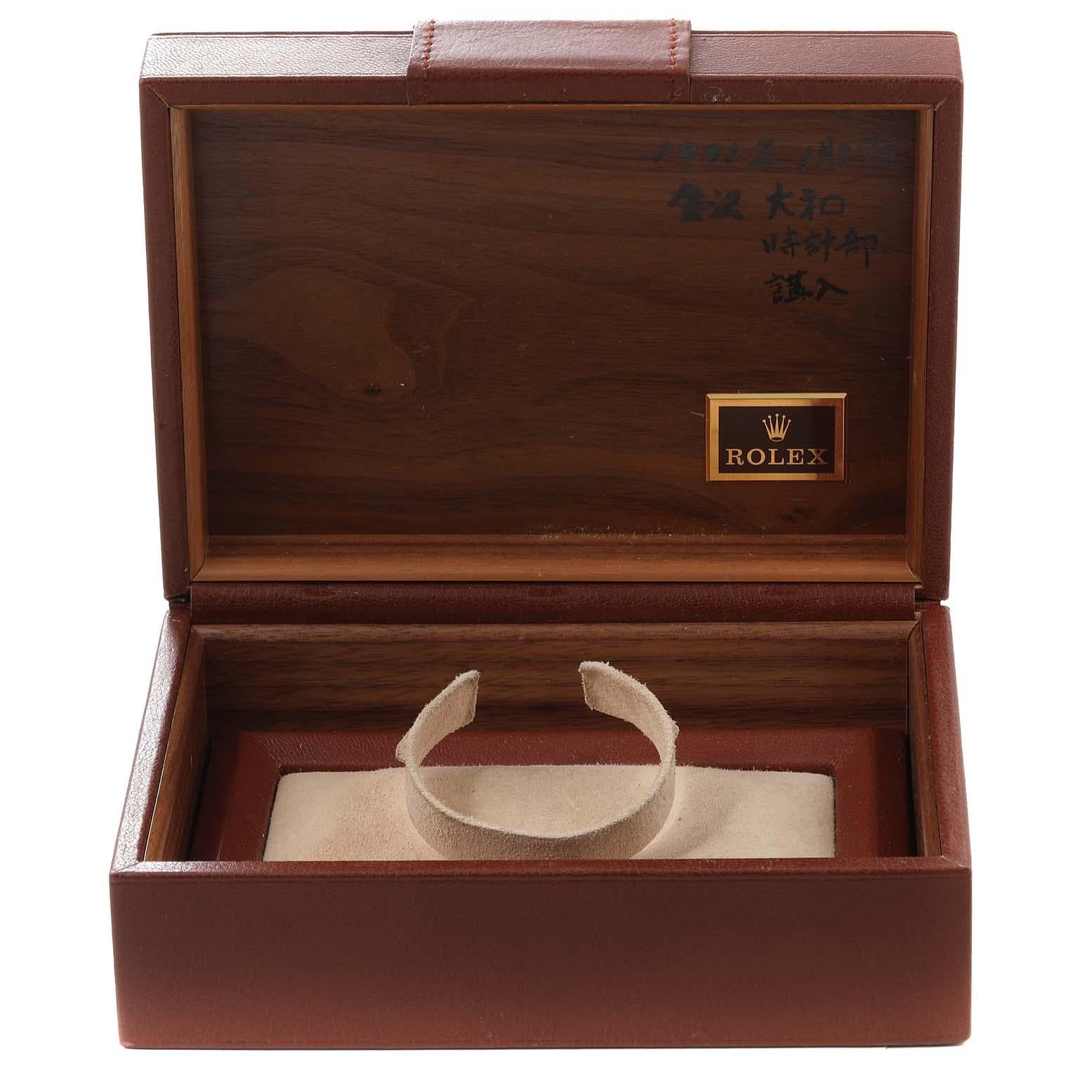 Rolex President Day-Date Or Jaune Écorce Cadran Diamant Montre Homme 18248 en vente 7