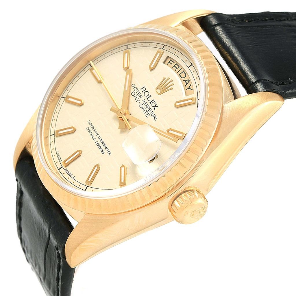 Rolex President Day-Date Yellow Gold Black Dial Men’s Watch 18038 7