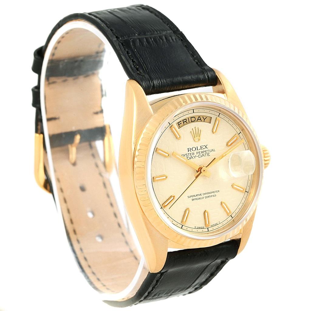 Rolex President Day-Date Yellow Gold Black Dial Men’s Watch 18038 4