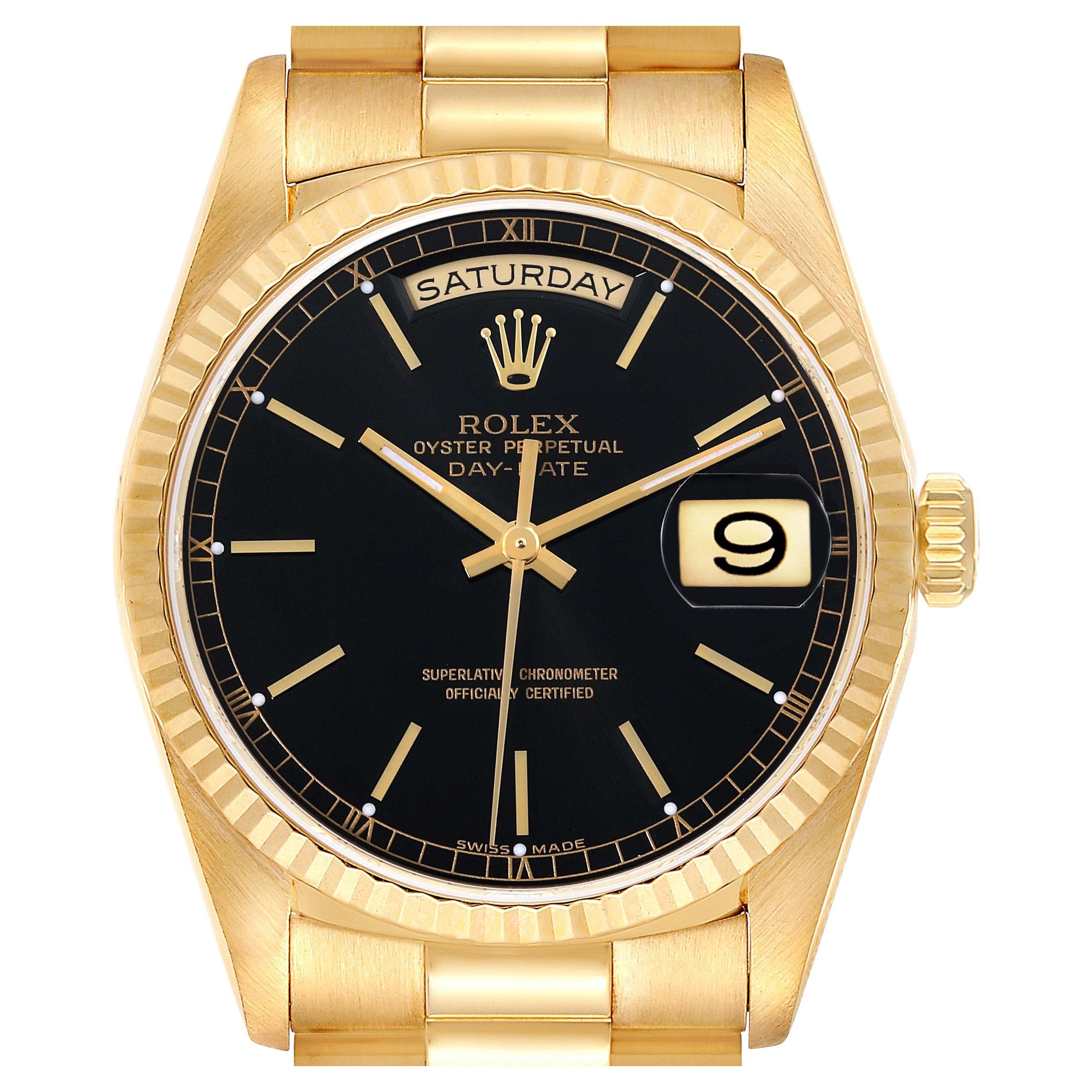 Rolex President Day-Date Yellow Gold Diamond Mens Watch 18238 at ...