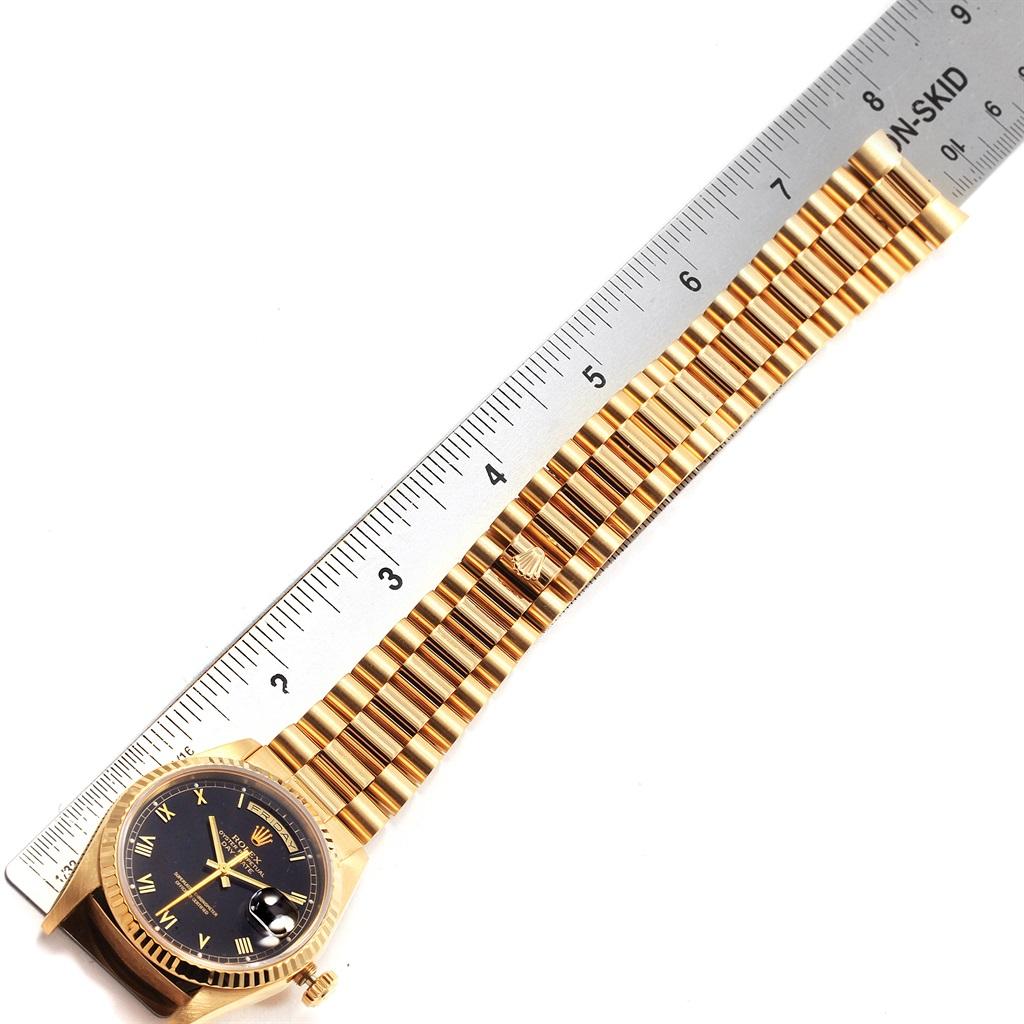 Rolex President Day-Date Yellow Gold Black Roman Dial Men’s Watch 18238 6