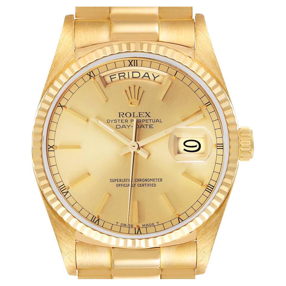 Rolex President Day-Date Yellow Gold Men's Watch 18038 For Sale at 1stDibs