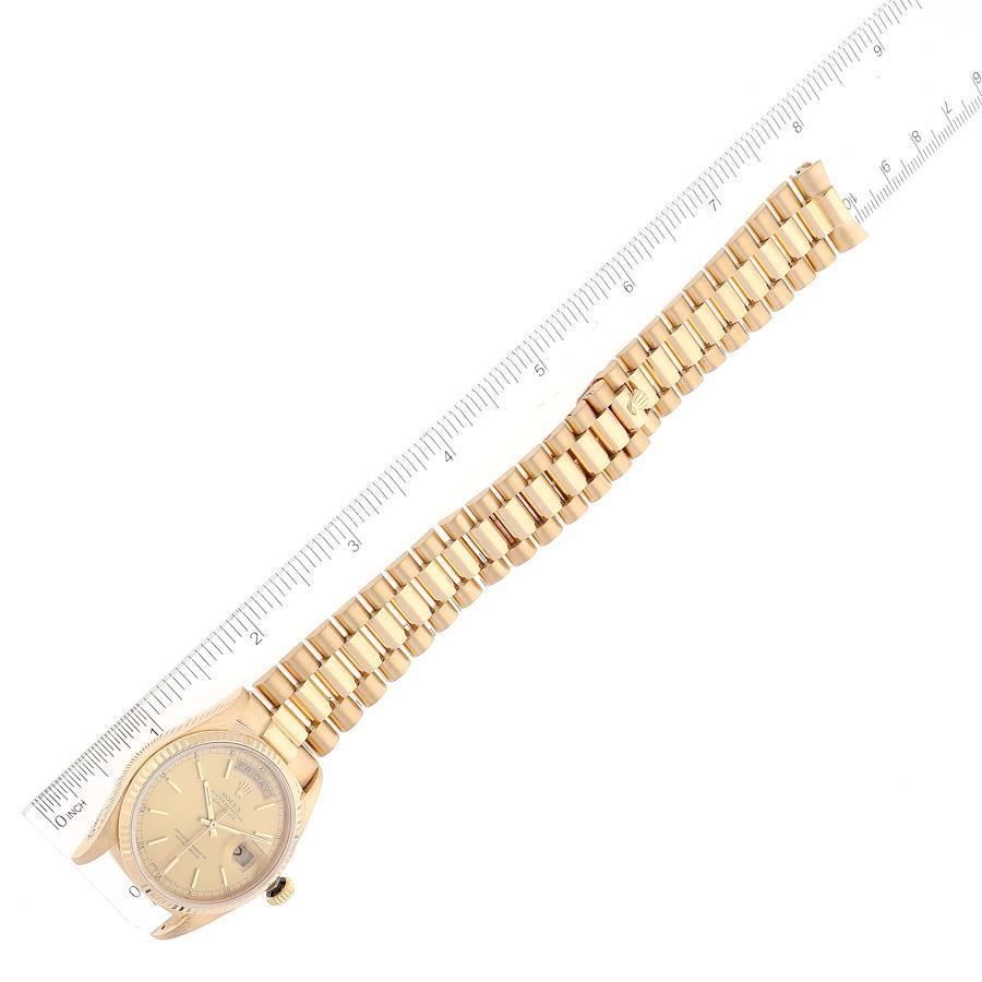 Rolex President Day-Date Gelbgold Champagner Zifferblatt Herrenuhr 18038 Papiere 7