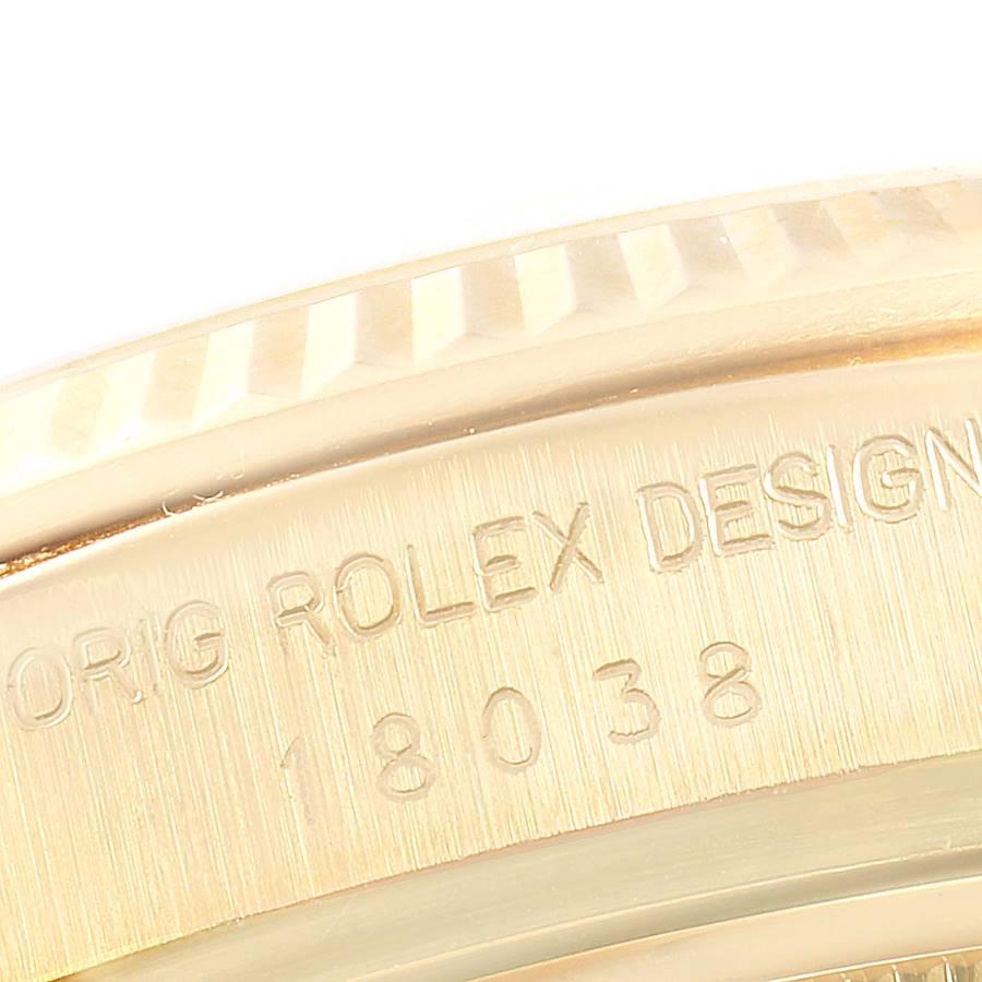 Rolex President Day-Date Gelbgold Champagner Zifferblatt Herrenuhr 18038 Papiere 3