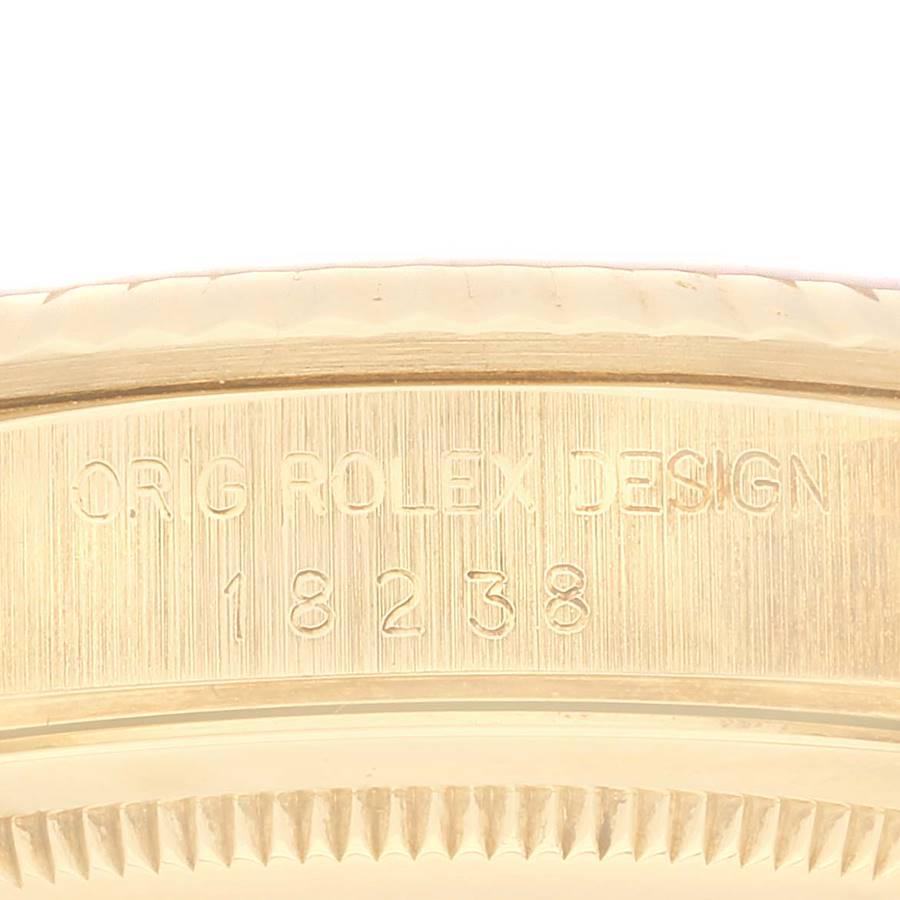 Rolex President Day Date Yellow Gold Champagne Dial Mens Watch 18238 In Excellent Condition For Sale In Atlanta, GA