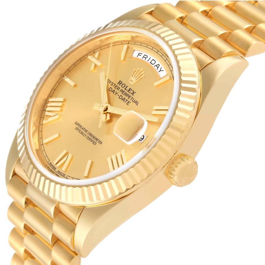 Rolex President Day-Date Yellow Gold Champagne Dial Mens Watch 228238 Box Card 1