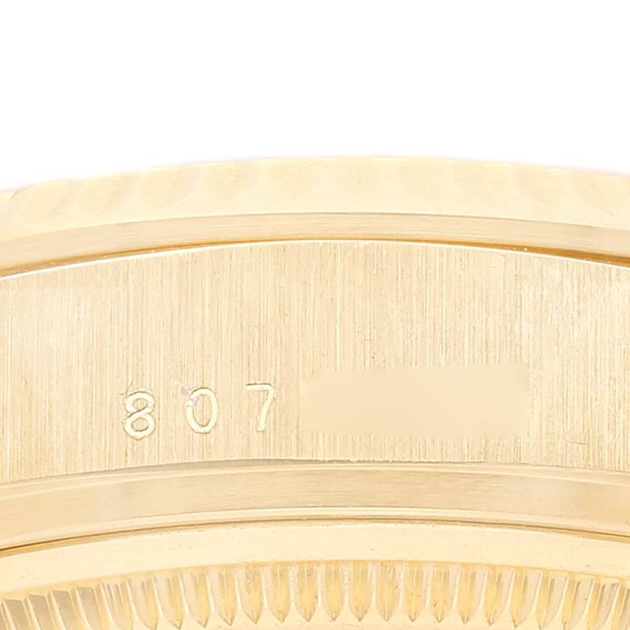 Rolex President Day-Date Gelbgold Champagner Leinen Zifferblatt Uhr 18038 Papiere im Angebot 3