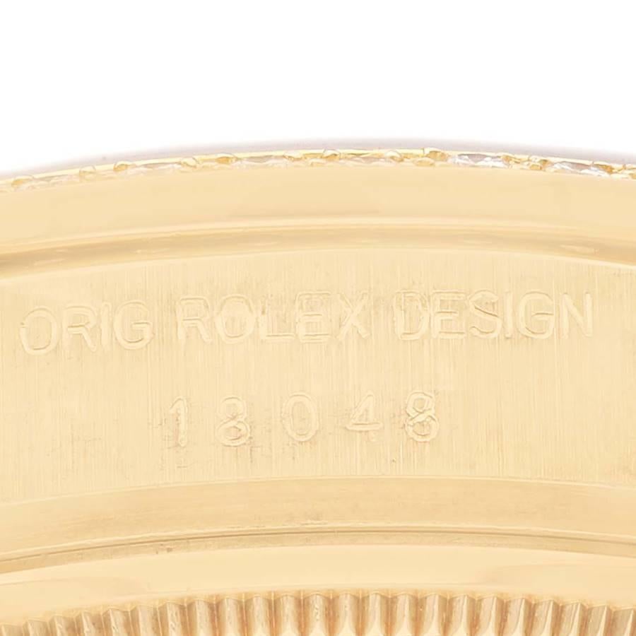 Rolex President Day-Date Gelbgold-Diamant-Lünette  Uhr 18048 2