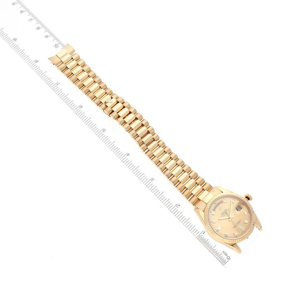 Rolex President Day-Date Gelbgold Diamant-Zifferblatt Herrenuhr 118238 Box Papiere 7
