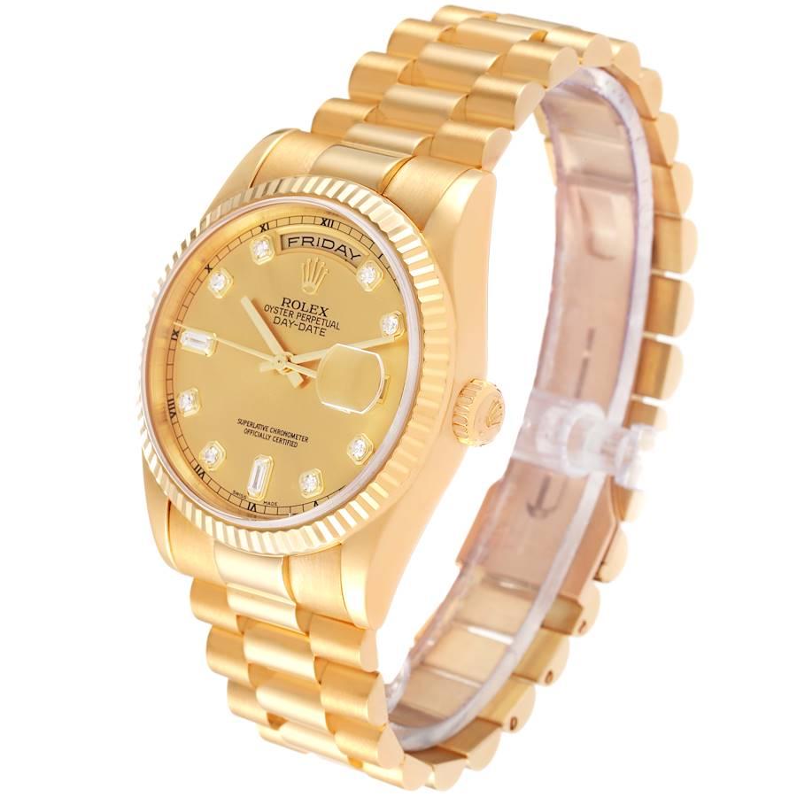 Rolex President Day-Date Gelbgold Diamant-Zifferblatt Herrenuhr 118238 Box Papiere 1