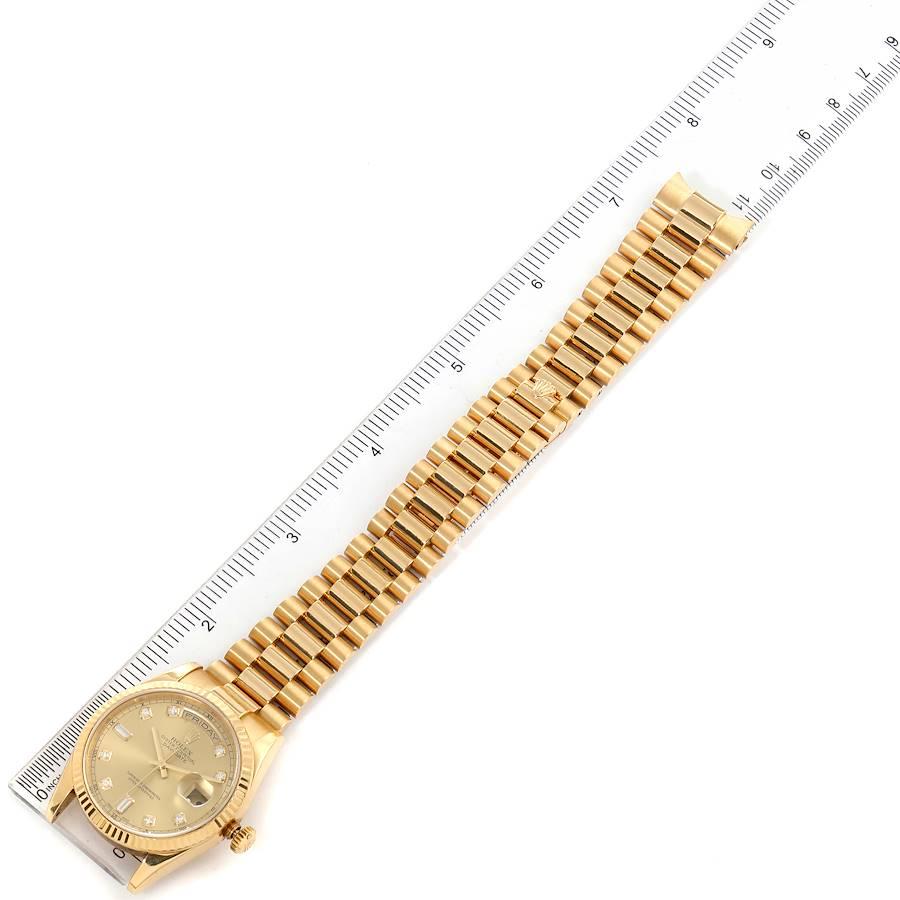 Rolex President Day-Date Yellow Gold Diamond Dial Men's Watch 118238 7