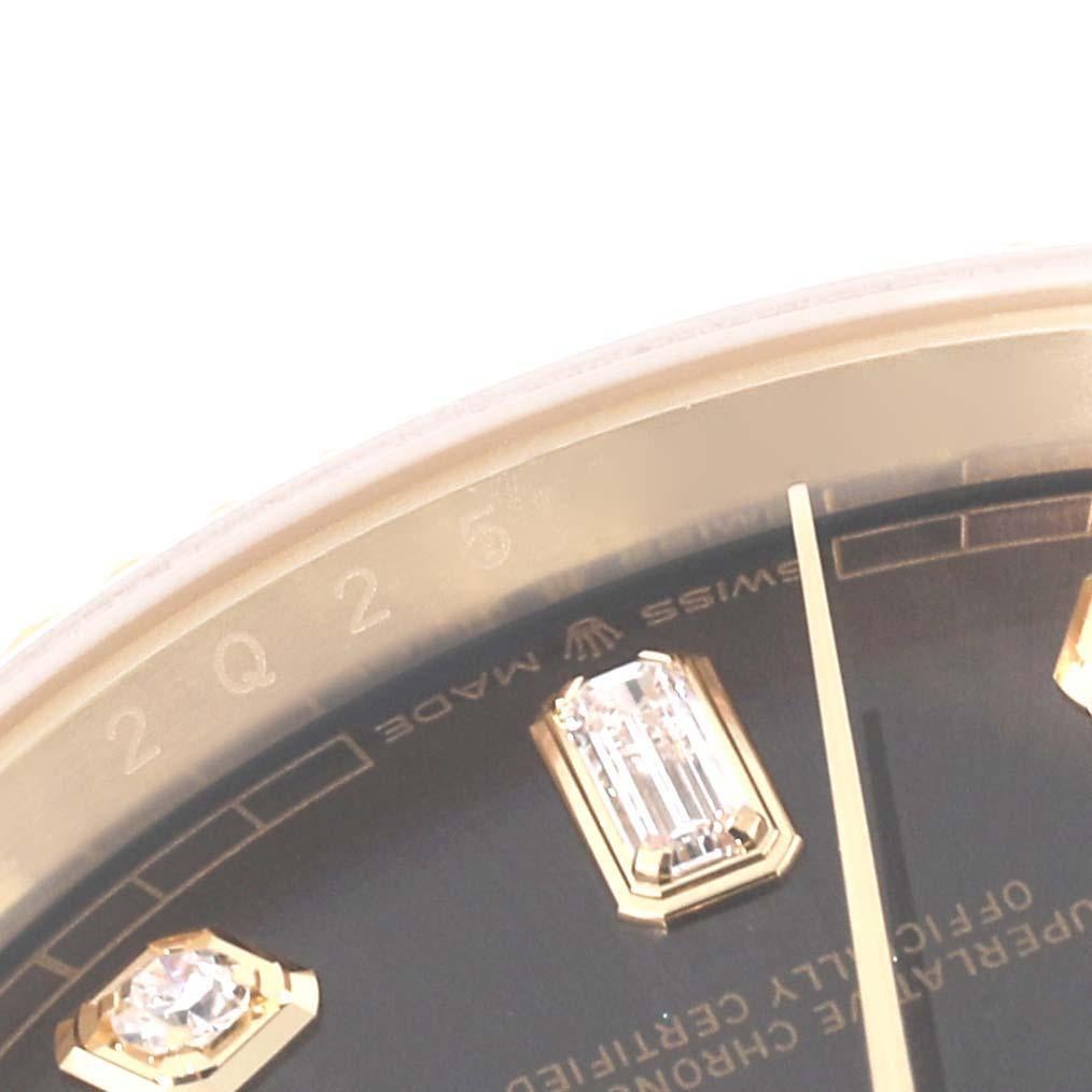 Rolex Präsident Day-Date Gelbgold Diamant-Zifferblatt Herrenuhr 128238 Box-Karte. Offiziell zertifiziertes Chronometer-Automatikwerk mit automatischem Aufzug. Oyster-Gehäuse aus 18 Karat Gelbgold mit einem Durchmesser von 36,0 mm. Rolex Logo auf