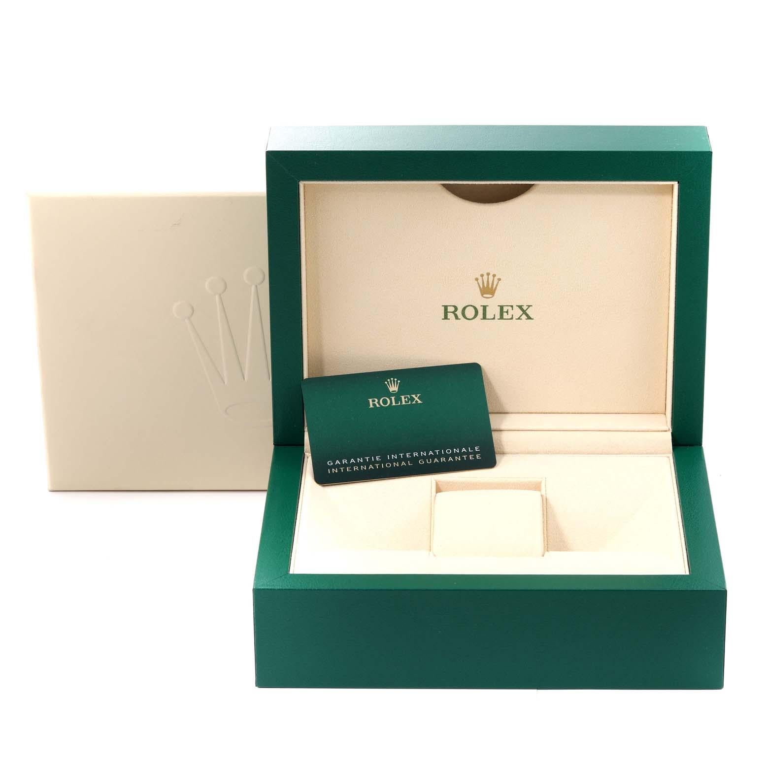 Rolex President Day-Date Or Jaune Cadran Diamants Montre Homme 128238 Box Card en vente 5
