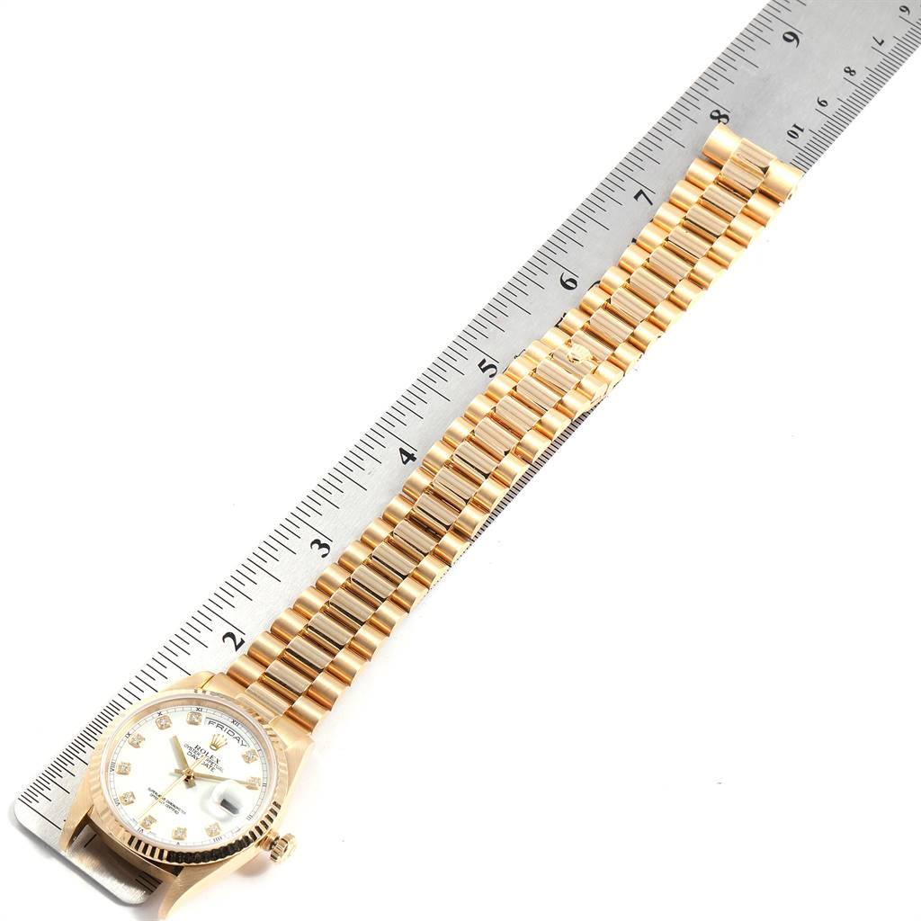 Rolex President Day-Date Yellow Gold Diamond Dial Men's Watch 18238 7