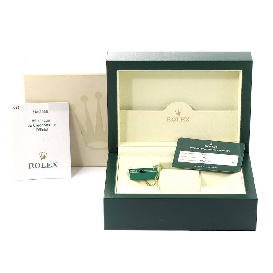 Rolex President Day Date Yellow Gold Diamond Mens Watch 118238 Box Papers 5