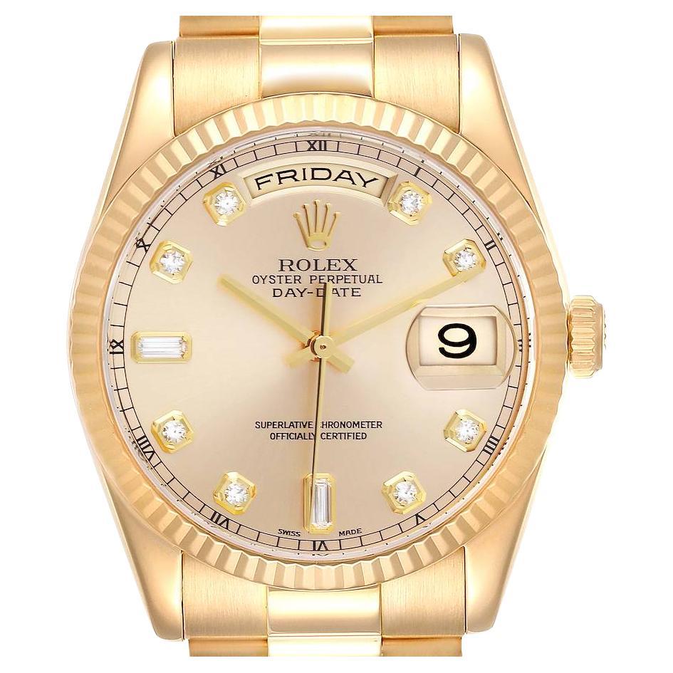 Rolex Day-Date 118238 Men's Watch in 18 Karat Yellow Gold For Sale at ...