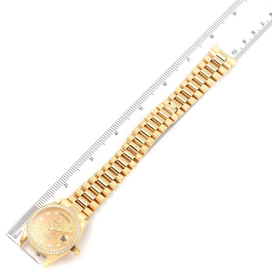 Rolex President Day Date Yellow Gold Diamond Men's Watch 118348 For Sale 4