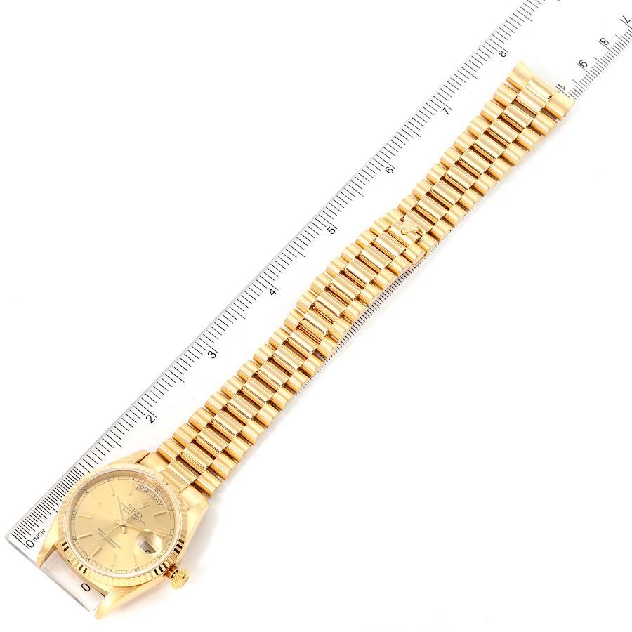 Rolex President Day Date Yellow Gold Diamond Men's Watch 18238 7