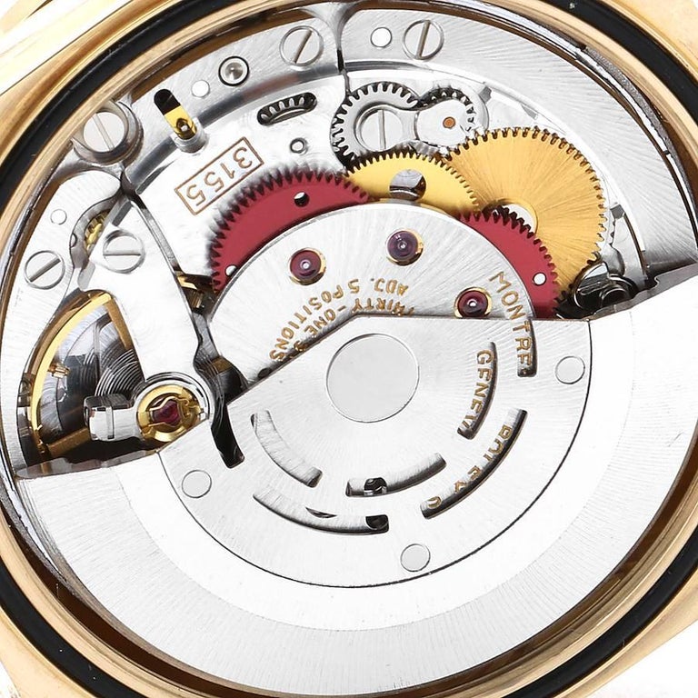 Rolex President Day-Date Yellow Gold Diamond Men's Watch 18308 For Sale ...